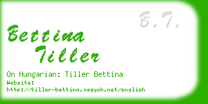 bettina tiller business card